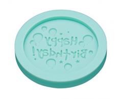 Kitchen Craft Moule Sweetly Does It-Happy Birthday en Silicone, Bleu, 9 x 12 x 16 cm