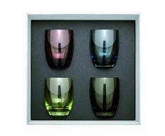 DEGRENNE 227581 Allegro Coffret 4 gobelets multicolores 29 cl, incolore
