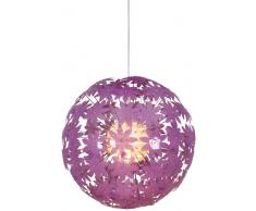 Dreams4Home Suspension Malmö en plastique 1 ampoule E27 max. 60 W (non inclus) à 55 cm Moderne violet