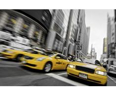 Scenolia Tableau Verre Acrylique déco & Design The Taxi Time 70 x 50 cm | Déco Murale Qualité HD