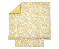 Sanderson Housse de Couette Coquelicots Miel 140 x 200 cm - Satin 100% Coton