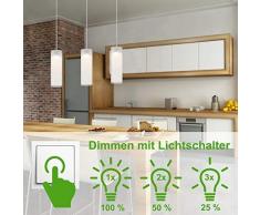 Briloner Leuchten Suspension/plafonnier à LED avec variateur dâintensité 3 flammes Pour la salle à manger ou le salon 5 W Longueur : 120 cm
