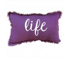 Enjoy Home Coussin 30x50, Texto Violet, Coton, 50x30x1 cm