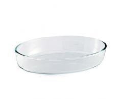 BCSA PL10 Plat Ovale 35X24CM, Verre Borosilicaté, 35x24 cm