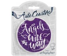Angelstar 13433Â Angels Guide The Way Absorbant Auto Dessous de Verre, 2â3/10,2Â cm, Multicolore