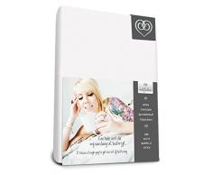 Bed-Fashion Topper Drap-Housse, Jersey, Blanc, lit Simple, 80Â x 200Â cm