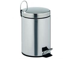 kela 40435 Poubelle cosmétique Dusty 3L en Acier Inoxydable Argent, 17 x 17 x 25,5 cm