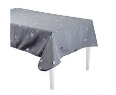 Déco de Rêve Nappe Polyester ETOILE GRIS 150 x 200 cm