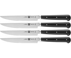 Zwilling 39029-002-0 Steak Sets Set de 4 Couteaux à Steak Dentelés Acier Inoxydable Noir 12 cm
