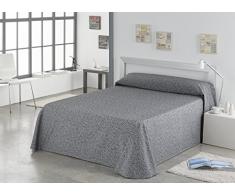 ES-Tela Burgos Couvre-lit en Tissu Jacquard pour lit de 150/160Â cm, 250Â x 280Â cm, Gris Clair