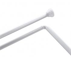 Gelco JB0802002 Barre de Douche dangle Blanche 80 cm X 80 cm, Aluminium, Blanc, 79 x 4,7 x 3 cm