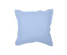 Soleil docre Panama Coussin DÃÂ©co 60x60 cm en Coton Panama Coton Bleu 60 x 60 cm