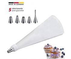 Westmark 30992260 Maxi Poche à Douille Acier Inoxydable/Polypropylène Blanc 48 x 15 x 15 cm Set de 7