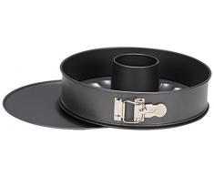 Patisse 2930 Moule à Manqué/Charnière Antiadhésif Double Fond Acier Revêtu Gris Anthracite 24 cm