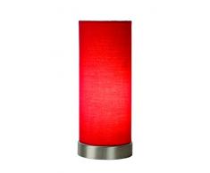 Lucide TUBI - Lampe De Table - Ã 10,5 cm - Rouge