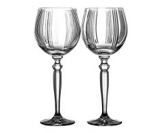 Crystaljulia 10692 Lot de 2 verres Ã vin en cristal de plomb 350 ml