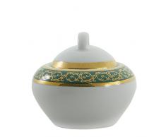 Bohemia Saphyr Greca Sucrier, Porcelaine, Vert, 12Â x 12Â x 12Â cm