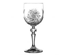 Crystaljulia Eco tapeten 3603 Metallic Lot de 6 Verre Ã vin Cristal - 170 ML