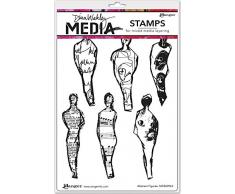 Ranger Abstrait Figurines Media Ã©tirable Tampons, matiÃ¨re synthÃ©tique, Multicolore, 25.5Â x 16Â x 0.6Â cm