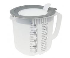 Dr Oetker 1802 Bol doseur et mÃ©langeur 1,4l, Plastique, gris, Transparent