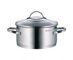 WMF 721246380 Faitout Bas avec Couvercle, Acier Inoxydable, Argent, 24 cm