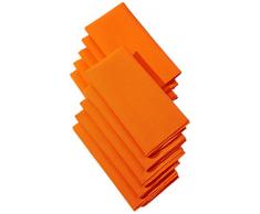 La Popeline de Lin Serviette de Table, Polyester, Polyester, Orange, 45.7 x 45.7 x 0.04 cm
