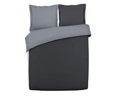 VISION - Housse de couette réversible - 200x200cm - anthracite/gris