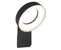 Lutec 563800007 Applique Meridian S 1L, Métal, Intégré, 14 W, Noir