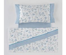 ESTELA ES-TelaÂ âÂ Set de draps imprimÃ©es Paola Couleur Bleu (4Â piÃ¨ces)Â âÂ Lit de 150Â cmÂ âÂ 50% coton/50% PolyesterÂ âÂ 144Â Fils