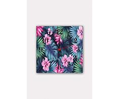 Bonamaison Horloge Murale en MDF, Multicolore, 30 x 30 cm