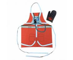 SD Toys Luke Pilote Tablier et manique Pack Transparent Star Wars, algodÃ³n-poliÃ©ster, Orange/Noir, 3Â x 3Â x 3Â cm