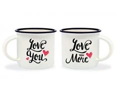 LEGAMI Liens Tasses de café, Multicolore, 5.5 x 5.5 x 5 cm Love You More 5.5x5.5x5 cm Multicolore