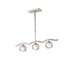 Valan Lampe suspension G9, 60Â W, chrome, 60Â x 60Â x 12Â cm