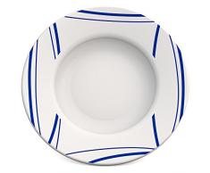 Ornamin assiette creuse à 23 cm bord Roseau bleu mélamine (modèle 125)