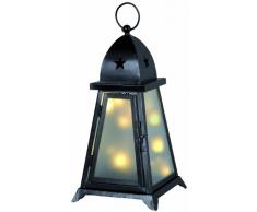 Star 861-02 Lanterne de Jardin Fyris Couleur: Noir ca. 38 cm x 20 cm, 10 LED Blanc Chaud avec transformateur, extÃ©rieur, Boite colorÃ©