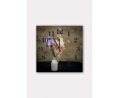 Bonamaison Horloge Murale en MDF, Multicolore, 30 x 30 cm