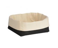 Premier Housewares 1901096 Panier à Pain en Polyester/Coton Crème/Noir