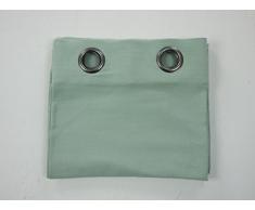 Linder 0269/80/375 Rideau avec 8 Oeillets Fusil Ronds Polyester/Lin Lavé Vert Poudré 140 x 250 cm