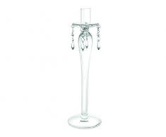 H&H Strass Chandelier 1Â Flamme, Verre, Transparent, 8,5Â x 8,5Â x 31Â cm