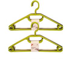 H & L Russel Cintre en Plastique, Coloris Verdant Green, Lot de 12