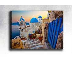 Bonamaison Peinture sur toile, multicolore, 50 x 70 cm - Conçu et fabriqué en Turquie