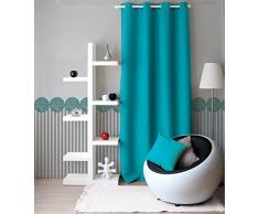 Enjoy Home 2015TU140240 Rideau Bachette Polyester avec 8 Åillets 140x240cm Turquoise, 240x140 cm