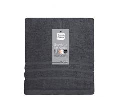 douceur dintérieur serviette de toilette 50x90 cm eponge vitamine anthracite