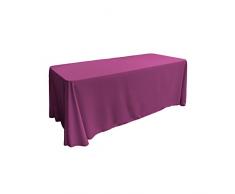 La Nappe Rectangulaire en Lin Polyester en Popeline, Polyester, Magenta, 228.6 x 335.3 x 0.04 cm
