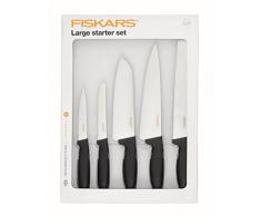 Fiskars 1014201 Functional Form Set de 5 Couteaux Acier Inoxydable Noir/Blanc/Orange 37,5 x 27 x 2 cm
