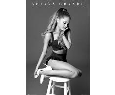 GB Eye Poster Ariana Grande Noir&Blanc, Papier Glacé 150g, Multicolore, 61x91,5cm