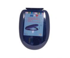 MSV 140052 Abattant WC Marine Fermeture Douce, Plastique/Polypropylène, Bleu Foncé