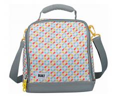 Built Sac Ã dÃ©jeuner Isotherme avec Motif The Stylist, Polyester PEVA, Gris/Blanc, 18.5 x 24 x 26 cm