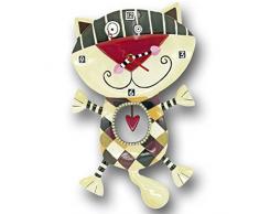 Allen Designs C602 Horloge Chat CÅur RÃ©sine 33 cm