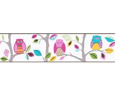 A.S. Création Frise murale autocollant Kids Party bleu multicolore jaune 5,00 m x 0,13 m 895523